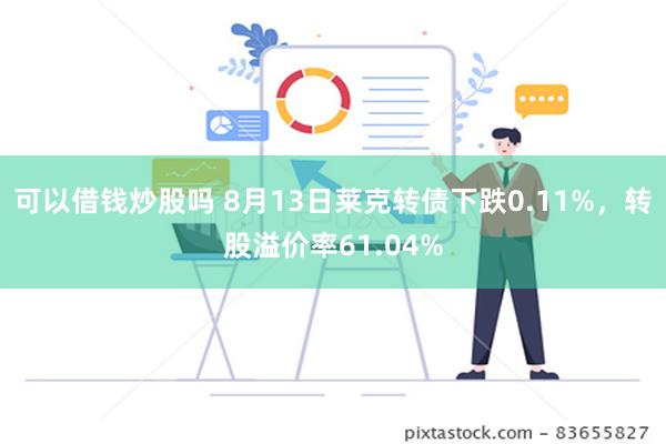 可以借钱炒股吗 8月13日莱克转债下跌0.11%，转股溢价率61.04%