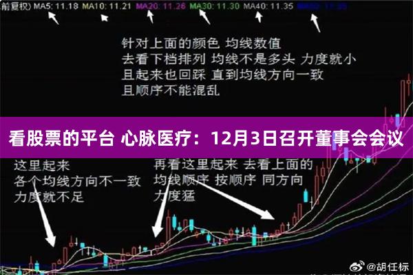 看股票的平台 心脉医疗：12月3日召开董事会会议