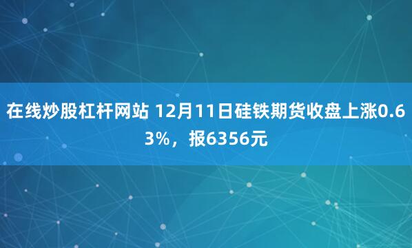 在线炒股杠杆网站 12月11日硅铁期货收盘上涨0.63%，报6356元