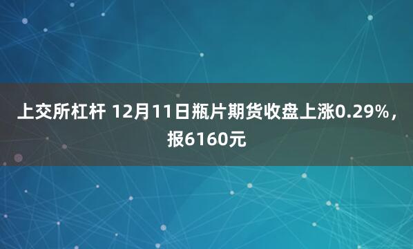 上交所杠杆 12月11日瓶片期货收盘上涨0.29%，报6160元